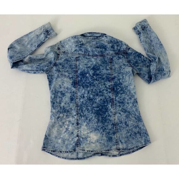 Vintage Highway Jeans Acid Washed Pearl Snap Western Shirt 80s - Size Small - Picture 10 of 10